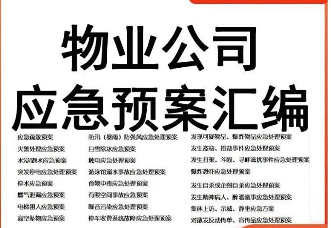 物业应急预案模板-1